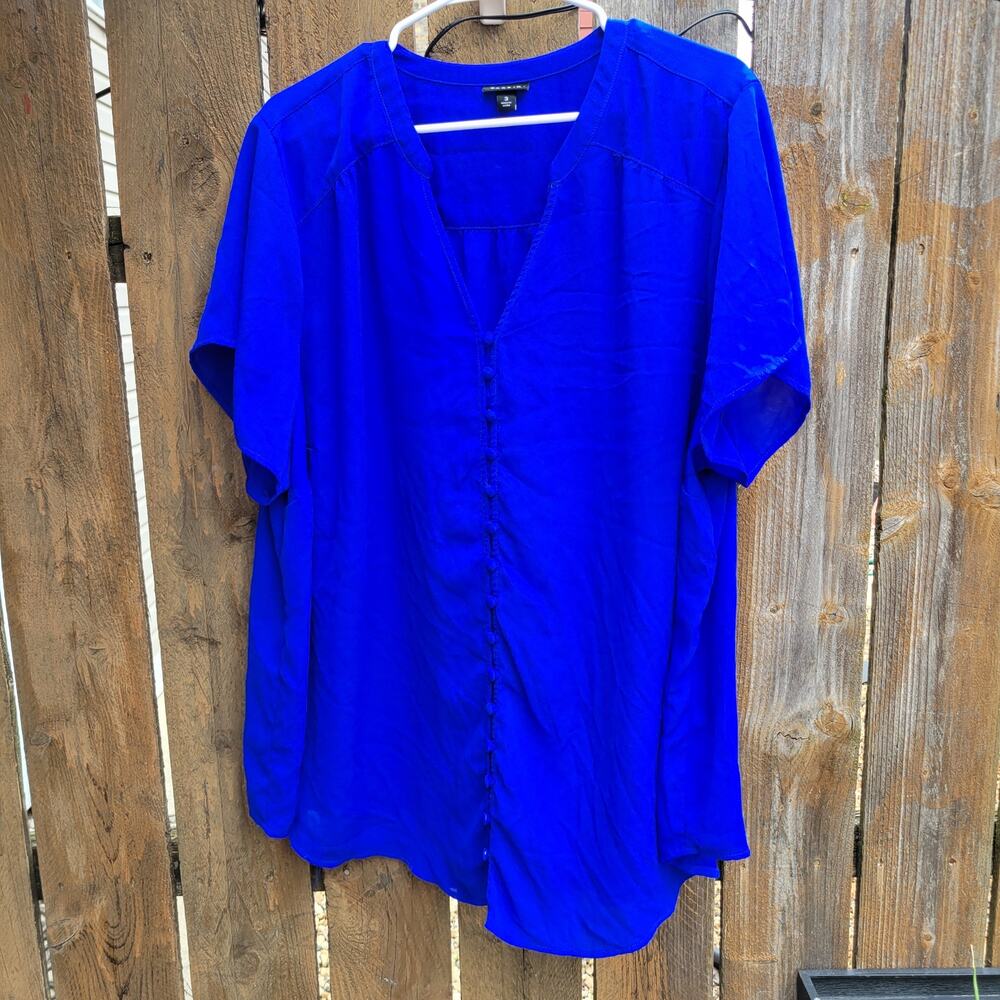 Torrid 3XL Blue Blouse